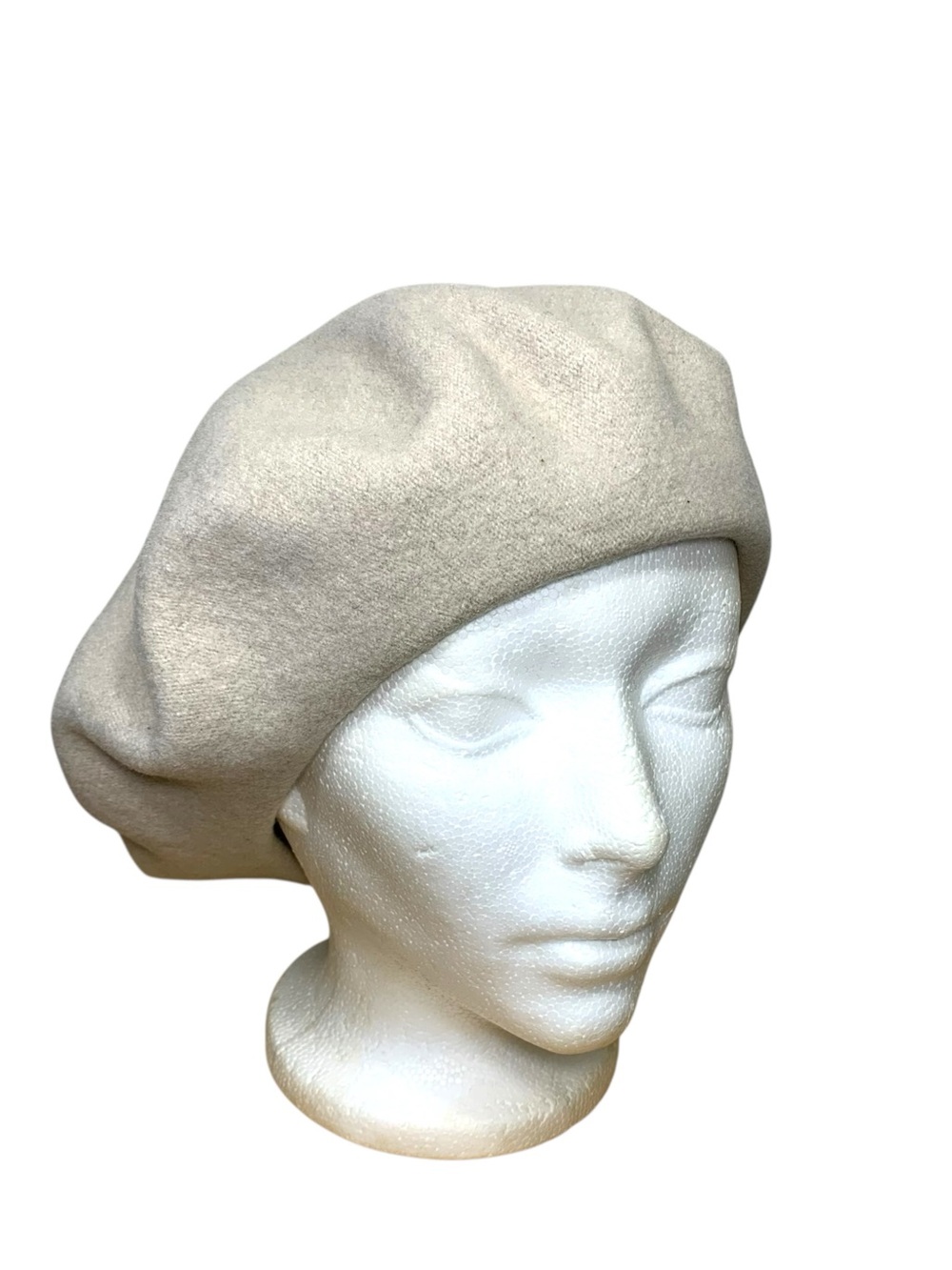 Vintage Parkhurst Neutral Beige Wool French Beret O/S Timeless Closet Staple